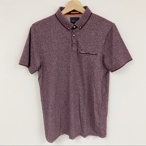 Denim and flower polo Sz S